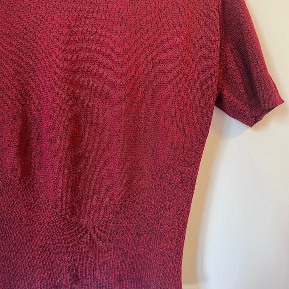 Salvatore Ferragamo Vintage Red Short Sleeve Knit Sweater - Picture 4 of 9